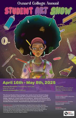Spring 2025 Oxnard College Student Art Show Event Poster (Official)