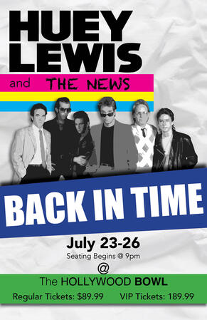Huey Lewis and the News - Back in Time (Hypothetical Event Poster)