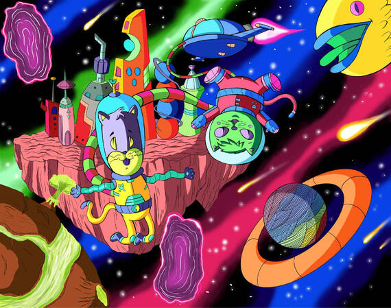 Tabby and Skinner (Feline Space Explorers)